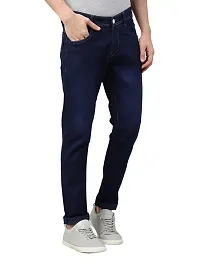 NOT BAD BOY Mens Stylish Regular Fit Faded Jean | Dark Blue, 36 | Pack of 1-thumb2