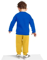 NOT BAD BOY BOOM Full Sleeve Stylish Printed Tshirt and Pant Set for Boys | Royal Blue | 7-8 Years | Pack of 1-thumb1