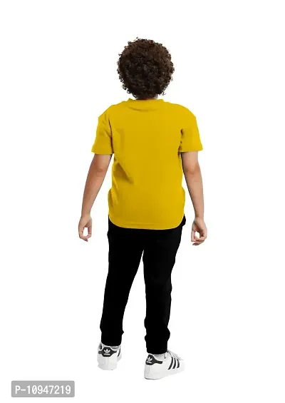 NOT BAD BOY Fun Kids Cotton Styilsh Printed Tshirt & Pant | 2-3 Years | Yellow | Pack of 1-thumb2
