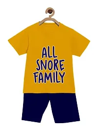 NOT BAD BOY Snore Half Sleeve Printed Tshirt and Shorts for Boys |Pack of 1-thumb4