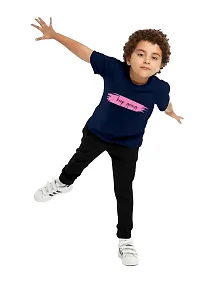 NOT BAD BOY Keep Going Kids Cotton Styilsh Printed Tshirt & Pant | 9-10 Years | Light Blue | Pack of 1-thumb3