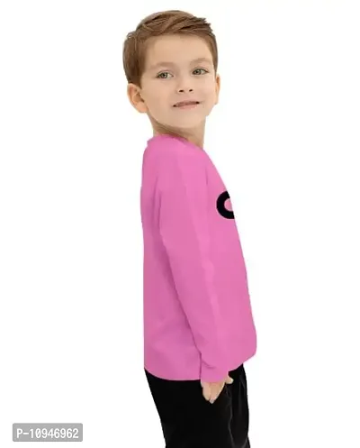 NOT BAD BOY OKOK Cotton Styilsh Printed Tshirt & Pant for Boys | 9-10 Years | Pink | Pack of 1-thumb3