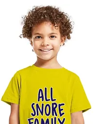 NOT BAD BOY Snore Half Sleeve Printed Tshirt and Shorts for Boys| 4-5 Year | Yellow | Pack of 1-thumb2