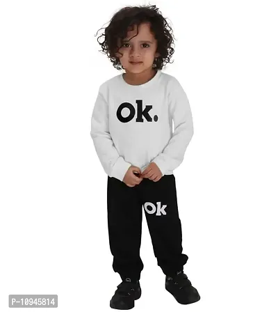 NOT BAD BOY OKOK Trendy Full Sleeve Printed Tshirt  Pant Set for Boys | Pack of 2-thumb2