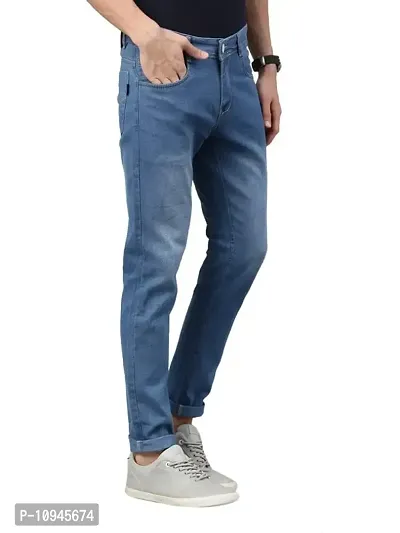 NOT BAD BOY Mens Stylish Regular Fit Faded Jean | Blue, 32 | Pack of 1-thumb3