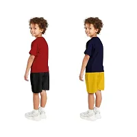 NOT BAD BOY VROOM-CHOOSE Trendy Printed Half Sleeve Tshirt & Shorts Set |1-2 Year| Red, Navy Blue|Pack of 2-thumb1