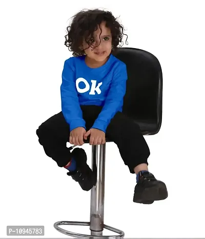 NOT BAD BOY OKOK Trendy Full Sleeve Printed Tshirt & Pant Set for Boys|8 Year | Royal Blue,Red |Pack of 2-thumb3