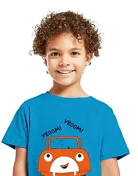 NOT BAD BOY VROOM-CHOOSE Trendy Printed Half Sleeve Tshirt & Shorts Set |1-2 Year| Royal Blue, Black|Pack of 2-thumb4