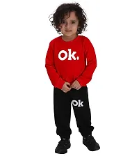 NOT BAD BOY OKOK Trendy Full Sleeve Printed Tshirt & Pant Set for Boys|8 Year | Royal Blue,Red |Pack of 2-thumb3