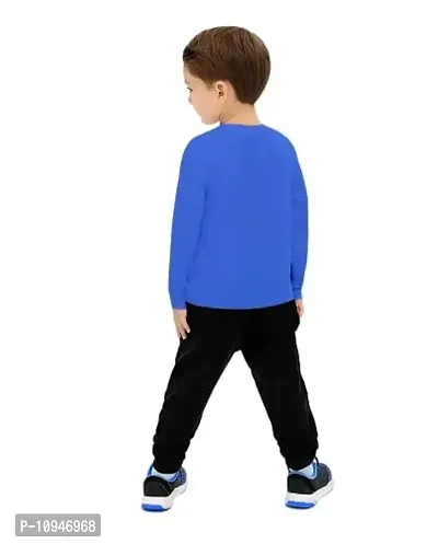 NOT BAD BOY OKOK Cotton Styilsh Printed Tshirt & Pant for Boys | 7-8 Years | Royal Blue | Pack of 1-thumb2