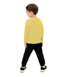 NOT BAD BOY OKOK Cotton Styilsh Printed Tshirt & Pant for Boys | 3-4 Years | Yellow | Pack of 1-thumb1
