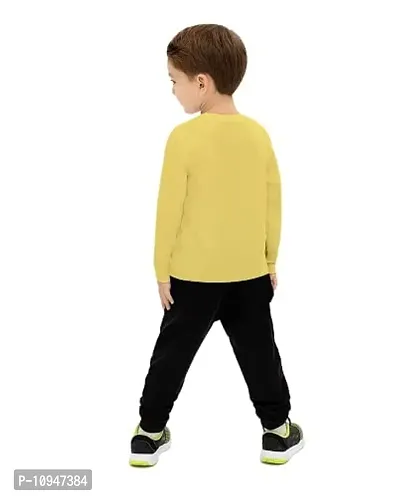 NOT BAD BOY OKOK Cotton Styilsh Printed Tshirt & Pant for Boys | 3-4 Years | Yellow | Pack of 1-thumb2