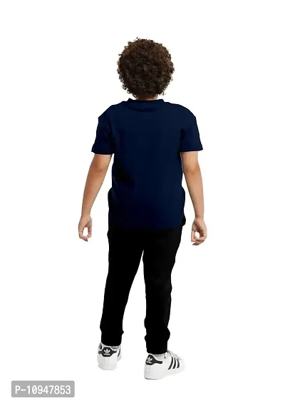 NOT BAD BOY Keep Going Kids Cotton Styilsh Printed Tshirt & Pant | 9-10 Years | Light Blue | Pack of 1-thumb2