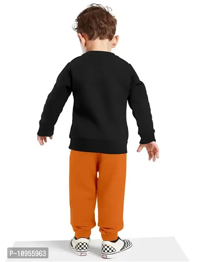 NOT BAD BOY BRIGHT EYE Full Sleeve Stylish Printed Tshirt and Pant Set for Boys | Black | 2-3 Years | Pack of 1-thumb2