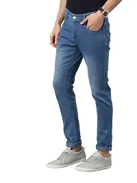 NOT BAD BOY Mens Stylish Regular Fit Faded Jean | Blue, 34 | Pack of 1-thumb3