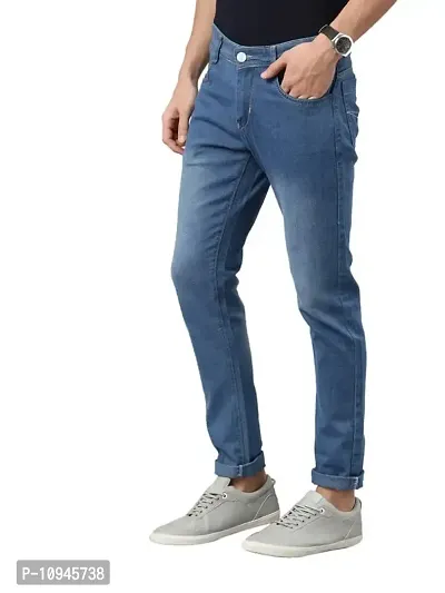 NOT BAD BOY Mens Stylish Regular Fit Faded Jean | Blue, 34 | Pack of 1-thumb4