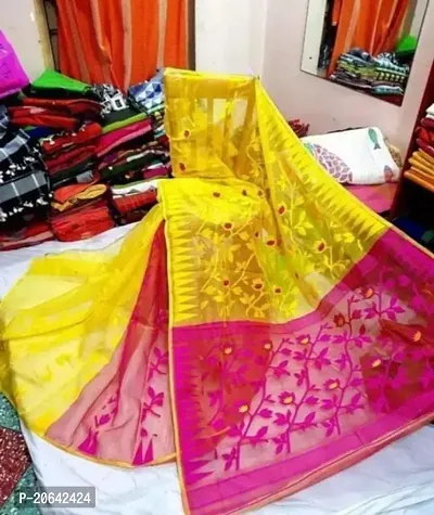 Elegant  Cotton Saree without Blouse piece For Women-thumb0