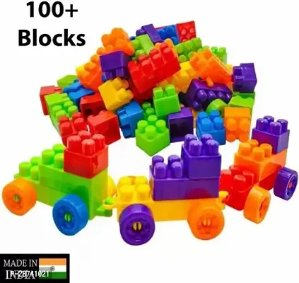 Smartcam Smart Activity Fun And Learning Multi Color Building Blocks For Kids-100+Blocks-thumb0