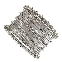 Navratri Collection Silver Oxidised Plated 16pc Bangle-thumb3