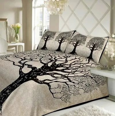 Cotton Double Bedsheet with 2 Pillow Cover