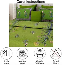 Stylish Fancy Comfortable Cotton Printed King Double 1 Bedsheet + 2 Pillowcovers-thumb2