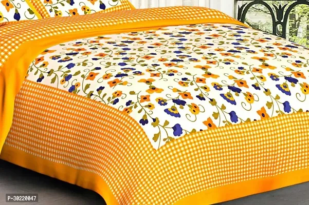 Comfortable Cotton Jaipuri Printed Double Bedsheet with Two Pillow Covers-thumb2