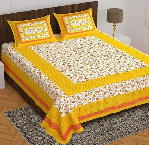 Comfortable Cotton Printed Double Bedsheet