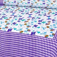 Stylish Fancy Comfortable Cotton Printed King Double 1 Bedsheet + 2 Pillowcovers-thumb1