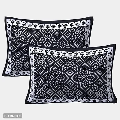 Stylish Fancy Comfortable Cotton Printed King Double 1 Bedsheet + 2 Pillowcovers-thumb2