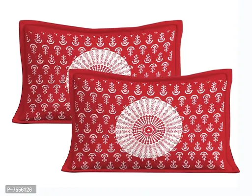 Dainty Cotton Printed Double Bedsheet with Two Pillow Covers-thumb2