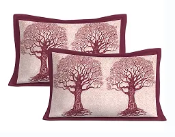 Cotton Purple Jaipuri Printed Bedsheet With 2 Pillow Covers For Home-thumb1