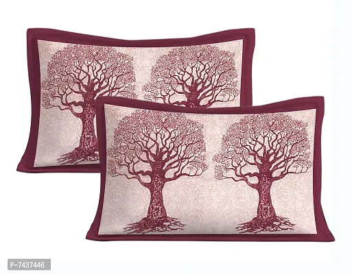 Cotton Purple Jaipuri Printed Bedsheet With 2 Pillow Covers For Home-thumb2