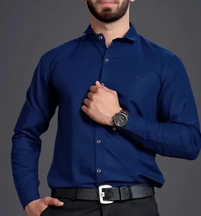 Trendy Formal Plain Long Sleeves Shirts