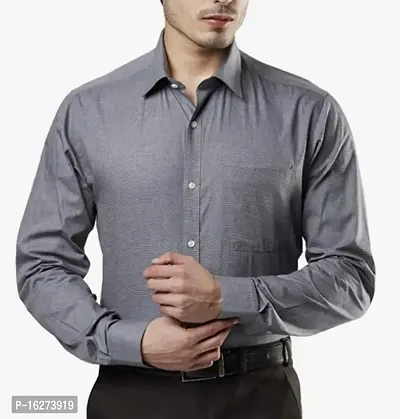 Classic Polycotton Solid Formal Shirts for Men