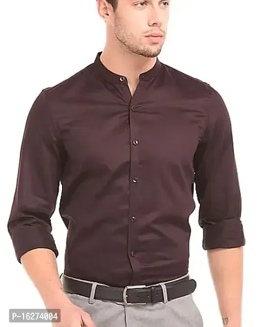 Classic Polycotton Solid Formal Shirts for Men-thumb0