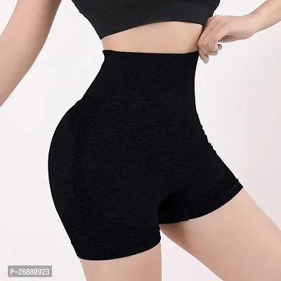 Stylish Black Linen Blend Tummy And Thigh Shaper For Women-thumb0