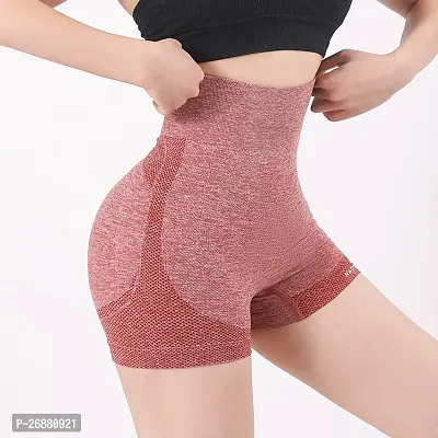 Stylish Red Linen Blend Tummy And Thigh Shaper For Women