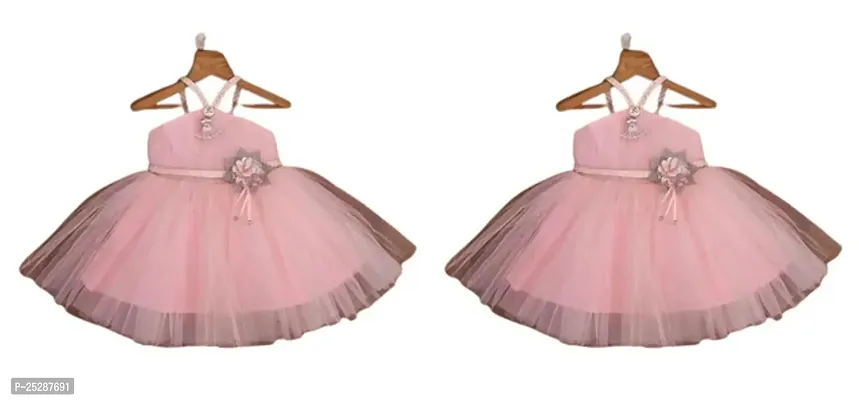 Stylish Fancy Designer Cotton Frocks Dresses For Girls Pack Of 2-thumb0