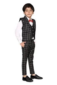 VALUE CREATION 3-Piece Shirt, Trouser, Waistcoat with Bow-Tie Boy's Suit Set For Party, Wedding, Birthday_ VC016-thumb3