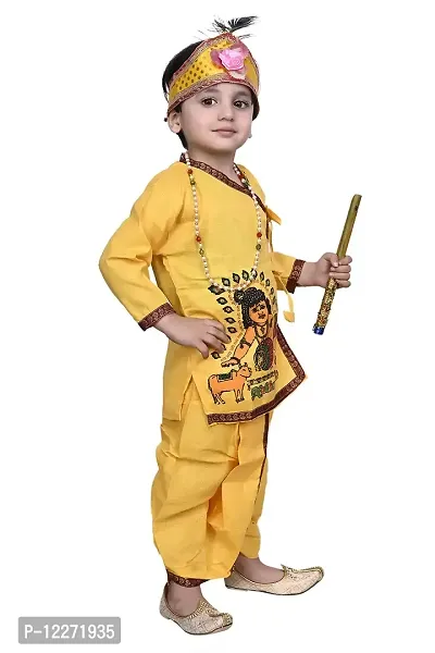 VALUE CREATION Krishna, Makhan Chor Dress for Boy's & Girl's Janmashtmi Special_VK006,YELLOW,18-thumb3