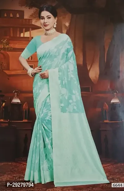 Classic Linen Blend Saree with Blouse piece