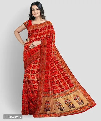 Stylish Art Silk Saree with Blouse Piece-thumb0