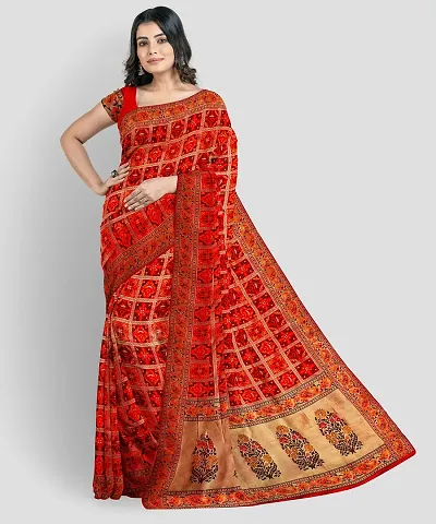 New In Art Silk Saree with Blouse piece 