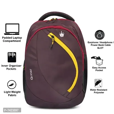 Grear Laptop Backpack, Water Resistant College Computer Bag For School, Fits 15.6 Inch Notebook 31 Ltrs