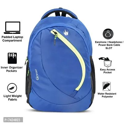 Grear Laptop Backpack, Water Resistant College Computer Bag For School, Fits 15.6 Inch Notebook 31 Ltrs-thumb0