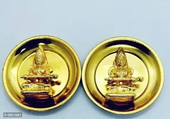 Pack of 2 sets Godess mata annapurna devi idol statue pure ashtdhatu murti  handmade in kashi with free 2 maata coin Pack of 2