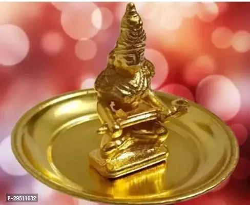 Golden Brass Goddess of Food Mata Annapurna Devi Statue