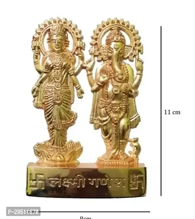 Mata Laxmi   lord Ganesh 100  original brass statue murti for pooja  4times;4 inches