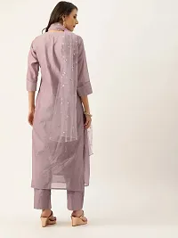 Fancy Cotton Slub Kurta Bottom And Dupatta Set For Women-thumb1