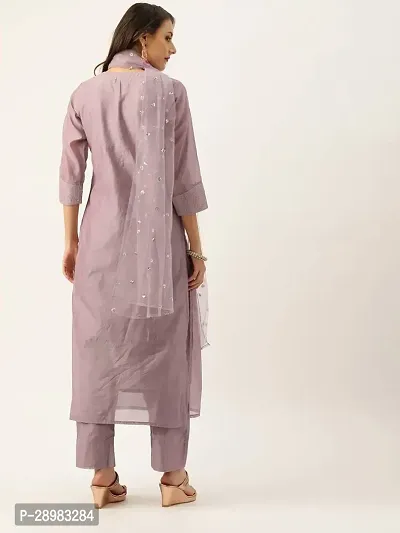 Fancy Cotton Slub Kurta Bottom And Dupatta Set For Women-thumb2